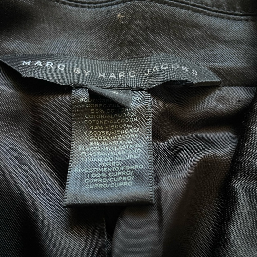 Marc By Marc Jacobs Classic Satin Black Blazer - Picture 3 of 5